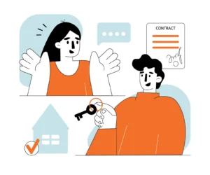 Real estate business concept of a deal